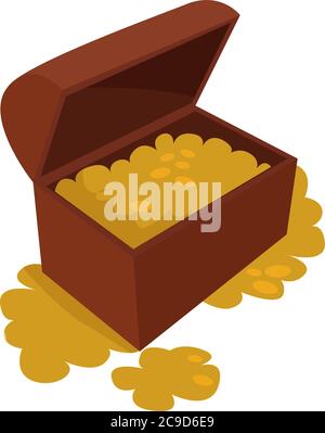 Goldene Brust, Illustration, Vektor auf weißem Hintergrund Stock Vektor