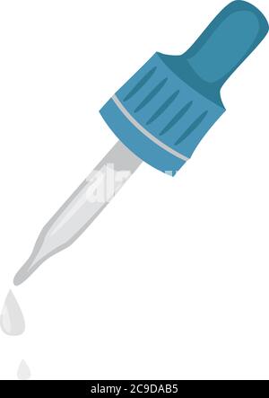 Kleine Pipette, Illustration, Vektor auf weißem Hintergrund Stock Vektor