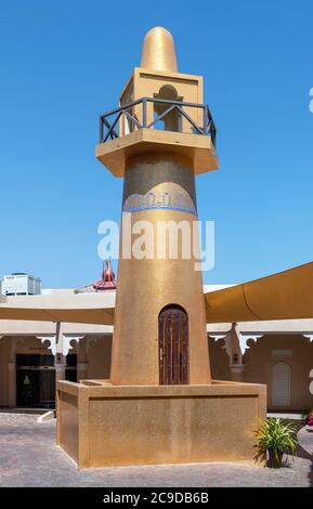 Minarett der Goldenen Moschee, Katara, Doha, Katar, Naher Osten Stockfoto