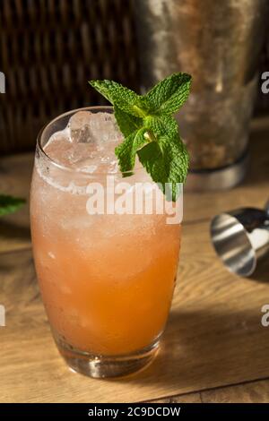 Erfrischender Tiki Cocktail mit Minze Stockfoto