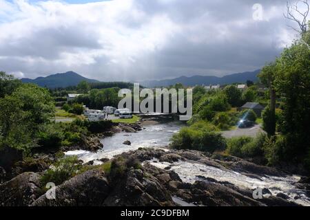 Wandern auf dem Kerry Way im Jahr 2019 in Graf Kerry im Süden Irlands Looping rund um die Iveragh Halbinsel Abschnitt Kenmare zu Sneem Stockfoto