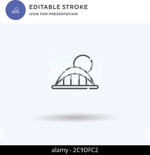 Camping Zelt Icon Vektor, gefüllt flaches Zeichen, solides Piktogramm isoliert auf weiß, Logo-Illustration. Camping Zelt Symbol für Präsentation. Stock Vektor