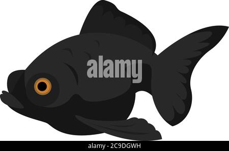 Telescop Goldfisch, Illustration, Vektor auf weißem Hintergrund Stock Vektor