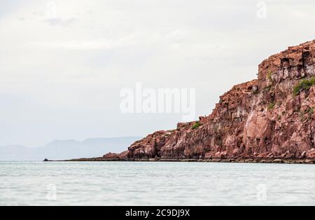 Isla Espirito Santo im Golf von Kalifornien an einem bewölkten Januarnachmittag, BCS Mexiko. Stockfoto