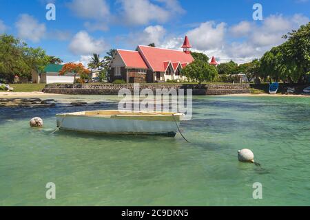 Kirche Notre Dame Auxiliatrice am Cap Malheureux. Mauritius Stockfoto