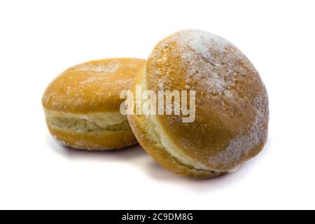 Deutsche Donut isoliert auf weißem Hintergrund Stockfoto