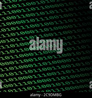 Digitaler Binärcode auf schwarzem Hintergrund Vektorgrafik EPS10 Stock Vektor