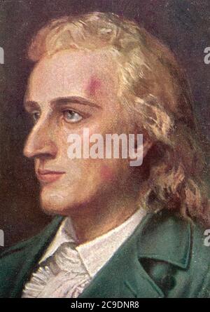 FRIEDRICH SCHILLER (1759-1805) Deutscher Dichter, Dramatiker, Philosoph Stockfoto