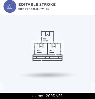 Palette Symbolvektor, gefülltes flaches Schild, solides Piktogramm isoliert auf weiß, Logo-Illustration. Palettensymbol für die Präsentation. Stock Vektor