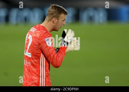Craven Cottage, London, Großbritannien. Juli 2020. English Championship Football Playoff Semi Final Second Leg, Fulham gegen Cardiff City; Marek Rodak von Fulham Credit: Action Plus Sports/Alamy Live News Stockfoto