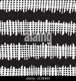Kariert kariert kariert Vektor Hintergrund. Schwarz-weißer Tartan, Karomuster, kariertes Handtuch, geometrische abstrakte Karo-Zöpfe Stock Vektor
