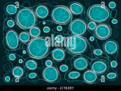 Set von grünen abstrakten Biologie moderne grafische Elemente. Dynamische Formen und Linien. Abstrakte Banner mit fließenden flüssigen Formen. Vorlage für das Design Stock Vektor