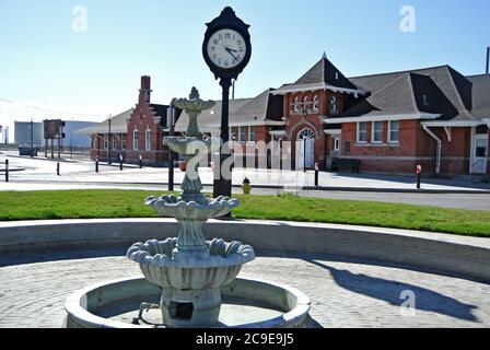 BLICK AUF RAWLINGS WYOMING DOWNTOWN BAHNHOF UND MUSEUM USA Stockfoto