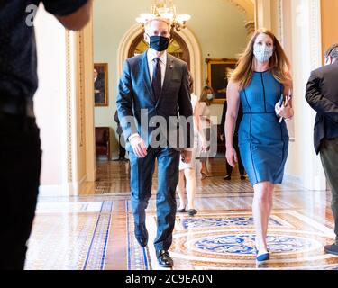 Washington, Usa. Juli 2020. US-Senator James Lankford (R-OK) verlässt die Senatskammer. Kredit: SOPA Images Limited/Alamy Live Nachrichten Stockfoto