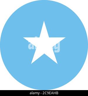 Somalia Flagge Knopf auf weiß Stock Vektor