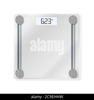 Symbol für elektronische Bodenwaagen zur Messung des menschlichen Gewichts. Vektorgrafik Stock Vektor