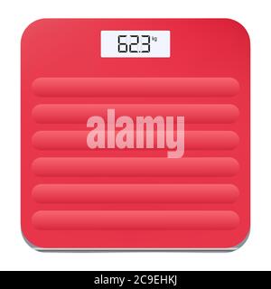 Symbol für elektronische Bodenwaagen zur Messung des menschlichen Gewichts. Vektorgrafik Stock Vektor