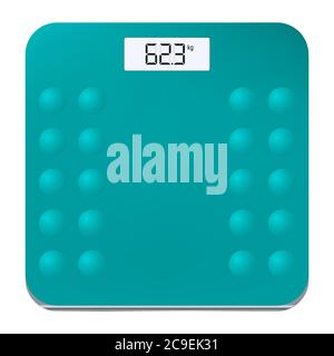 Symbol für elektronische Bodenwaagen zur Messung des menschlichen Gewichts. Vektorgrafik Stock Vektor