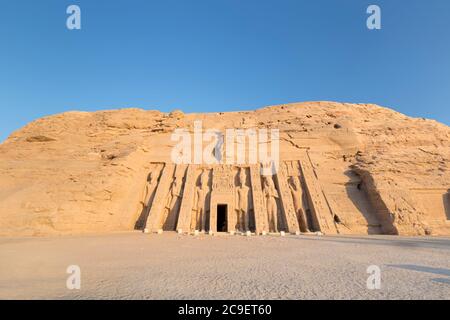 Hathor Tempel, Abu Simbel, Ägypten Stockfoto