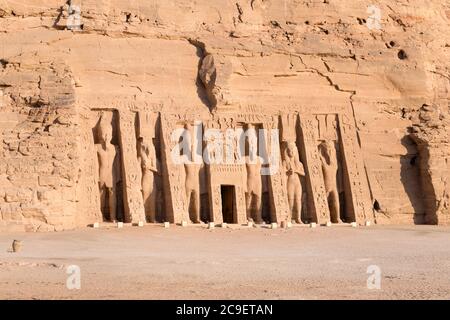 Hathor Tempel, Abu Simbel, Ägypten Stockfoto