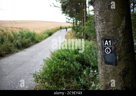 The survey in Ruhrgebiet and the nearn Umfeld wandernd ercunden. Stockfoto