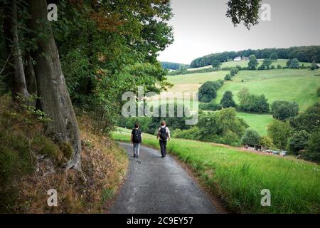 The survey in Ruhrgebiet and the nearn Umfeld wandernd ercunden. Stockfoto