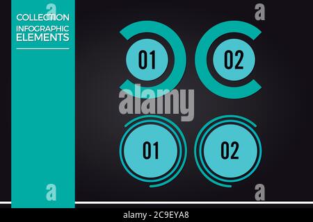 Sammlung und Set Infografik Elemente Vektor Design EPS 10 Stock Vektor