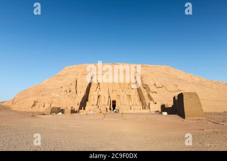 Der große Tempel von Ramesses II, Abu Simbel, Ägypten Stockfoto