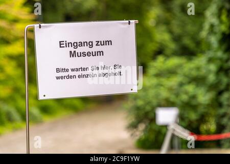 Pandemie-Reglement in der Sammlung Reinhart, gegründet von Oskar Reinhart in Winterthur, Schweiz Stockfoto