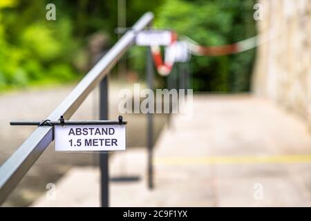 Pandemie-Reglement in der Sammlung Reinhart, gegründet von Oskar Reinhart in Winterthur, Schweiz Stockfoto