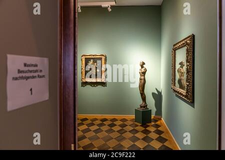 Reinhart Collection gegründet von Oskar Reinhart in Winterthur, Schweiz. Mancher Raum der Sammlung Oskar Reinhart lässt nach dem Sicherheitskonzept auf Grund der Corona-Pandemie nur einen Besuch zu Stockfoto