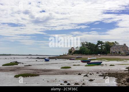 Sunderland Point Gezeitendorf an der Lune Mündung in der Nähe von Lancaster. Stockfoto