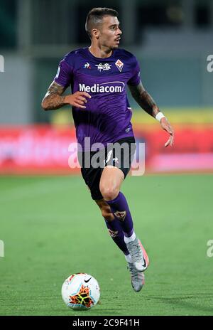 Florenz, Italien. Juli 2020. Lorenzo Venuti von ACF Fiorentina während der Serie EIN Spiel zwischen Fiorentina und Bologna im Stadio Artemio Franchi, Florenz, Italien am 29. Juli 2020. Foto von Giuseppe Maffia. Kredit: UK Sports Pics Ltd/Alamy Live Nachrichten Stockfoto