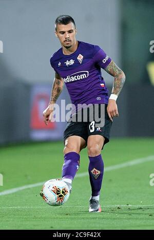 Florenz, Italien. Juli 2020. Lorenzo Venuti von ACF Fiorentina während der Serie EIN Spiel zwischen Fiorentina und Bologna im Stadio Artemio Franchi, Florenz, Italien am 29. Juli 2020. Foto von Giuseppe Maffia. Kredit: UK Sports Pics Ltd/Alamy Live Nachrichten Stockfoto