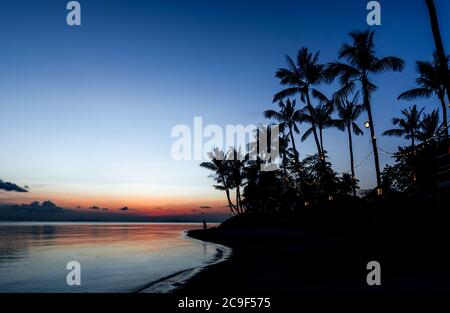 Sonnenuntergang am Baan Tai Beach, Koh Phangan, Thailand Stockfoto