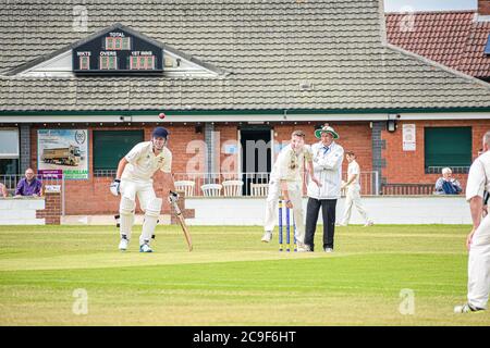 Amateur Cricket, Frickley vs Streethouse Stockfoto