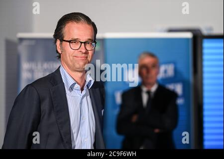 Karlsruhe, Deutschland. Juli 2020. Der neue Präsident des Karlsruher SC: Holger Siegmund-Schultze (KSC). GES./Fußball/2. Bundesliga: Außerordentliche Mitgliederversammlung des Karlsruher Sport-Clubs, 30. Juli 2020 Quelle: dpa/Alamy Live News Stockfoto