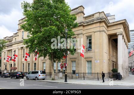 Canada House, High Commission of Canada in Großbritannien, Außenansicht, Trafalgar Square, London, England, Großbritannien Stockfoto