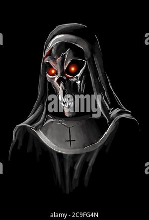Illustration eines KryptID-Monsters Stockfoto