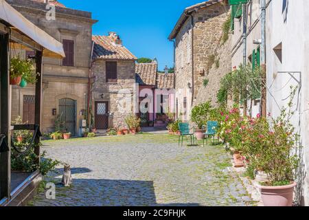 Castelnuovo di Porto, kleines und schönes Dorf in der Provinz Rom, Latium, Italien. Stockfoto