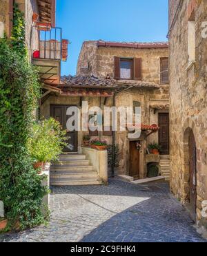 Castelnuovo di Porto, kleines und schönes Dorf in der Provinz Rom, Latium, Italien. Stockfoto