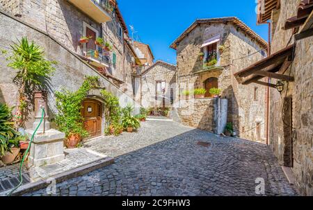 Castelnuovo di Porto, kleines und schönes Dorf in der Provinz Rom, Latium, Italien. Stockfoto