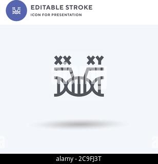 XY-Symbolvektor, gefülltes flaches Zeichen, einfarbig auf Weiß isoliertes Piktogramm, Logo-Illustration. XY-Symbol für die Präsentation. Stock Vektor