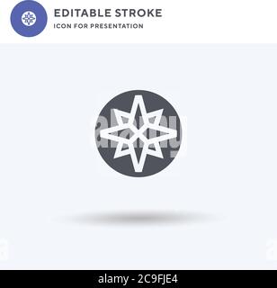 Kardinal-Symbolvektor, gefülltes flaches Zeichen, solides Piktogramm isoliert auf weiß, Logo-Illustration. Kardinalsymbol für die Präsentation. Stock Vektor