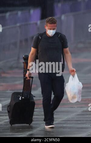 Washington, DC, USA. Juli 2020. Toronto Blue Jays der Major League Baseball sah den auslaufenden Nationals Park nach einem 6-4-Niederlage gegen die Washington Nationals während der COVID-19-verkürzten Saison in Washington, DC am 30. Juli 2020. Kredit: Mpi34/Media Punch/Alamy Live Nachrichten Stockfoto