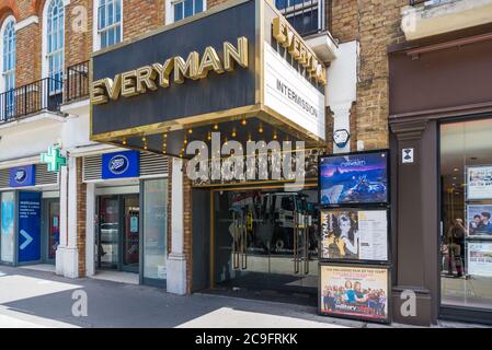 Vordereingang zum Everyman Cinema in der Baker Street, London, England, Großbritannien Stockfoto