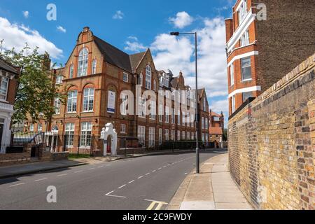 Fulham Prep School, Greyhound Road, Hammersmith Stockfoto