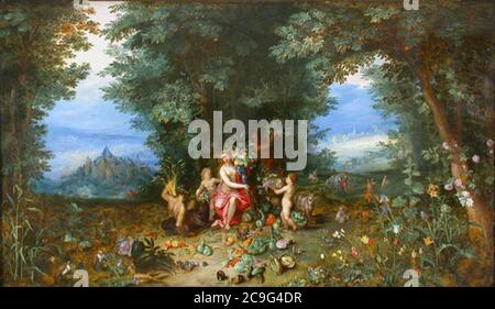 Jan Brueghel der Ältere & Hendrik van Balen - Allegorie der Erde 1611. Stockfoto