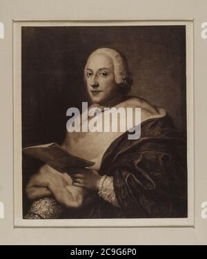 Jacobite Broadside - Porträt von Prinz Henry als Mann mittleren Alters. Stockfoto