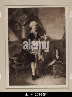 Jacobite Breitseite - Porträt von Prinz Henry als Junge in feiner Jacke. Stockfoto